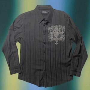 Men’s CM Exposure Y2k Vintage Button Up Long Sleeve Shirt